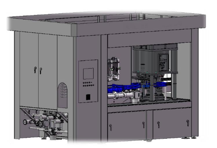 Natra multifunctional filling and capping machine has a compact design.