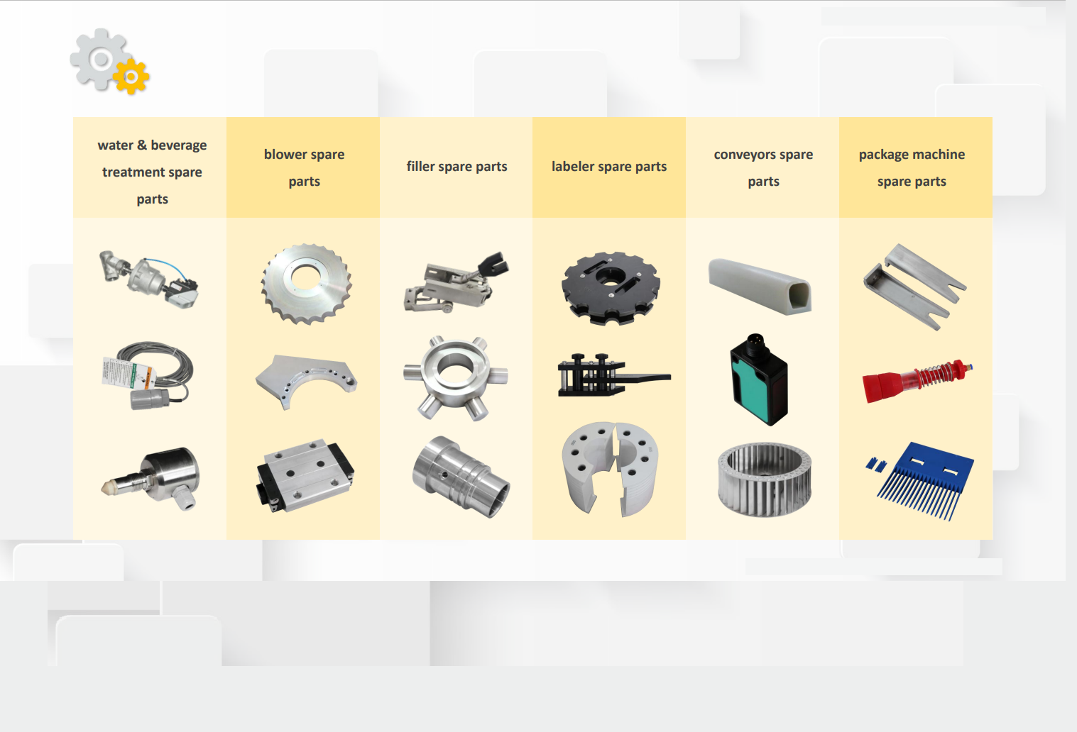 spare parts for Tech-Long machines